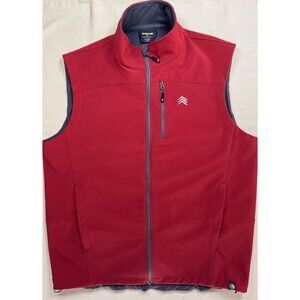 NEW Solaris Vest Mens Large Red Zip Water Resistant Fleece Lined Hiking Outdoor